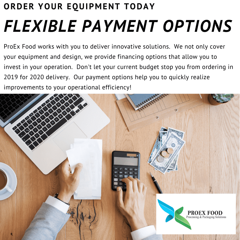 ProEx Food offers flexible payment options