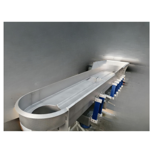 cross-head feeder for multihead weighers