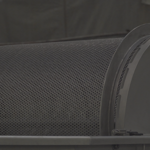 floating waste removal drum for leafy green washing