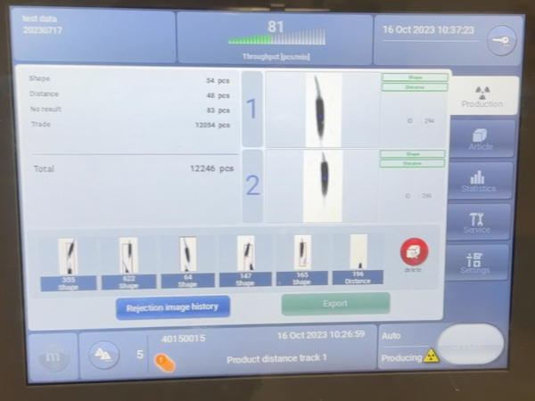 Scanning system results